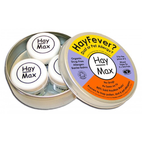 HayMax Balm Triple Tin (3 for the price of 2) ASSORTED - Aloe Vera/Lavender/Pure