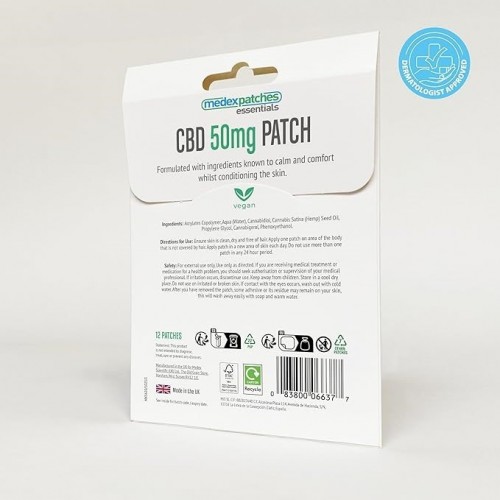 Medex Essentials Patches CBD 50mg 12's