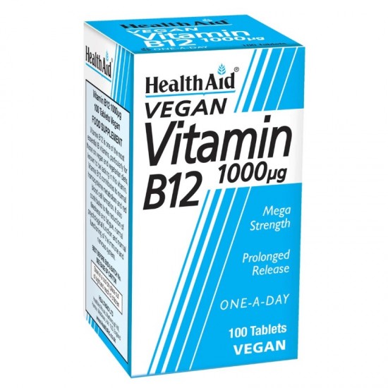 Healthaid Vegan Vitamin B12 1000ug Tablets 100's