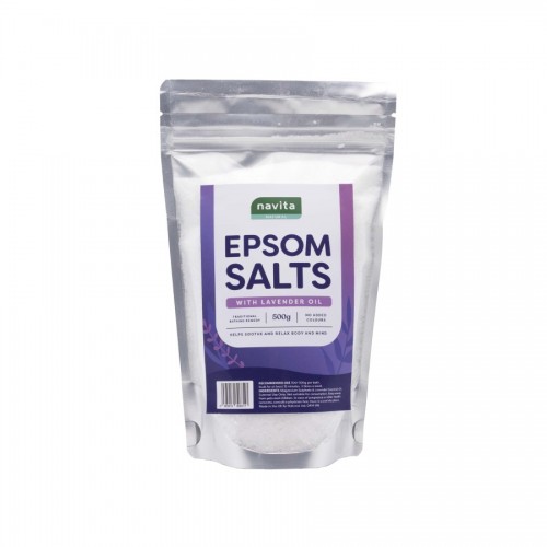 Navita Epsom Salts 500g with Lavender Oil 