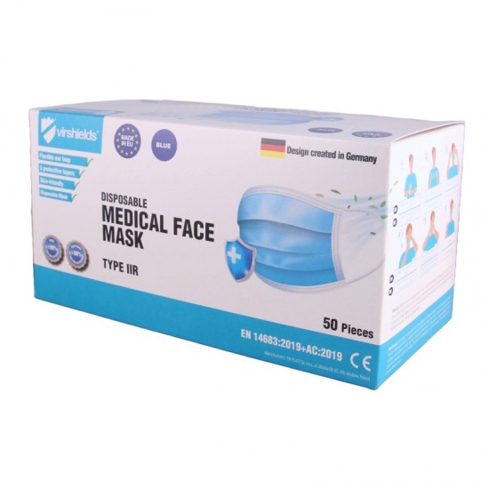 **Surgical 3ply Disposable Mask Box of 50 Blue