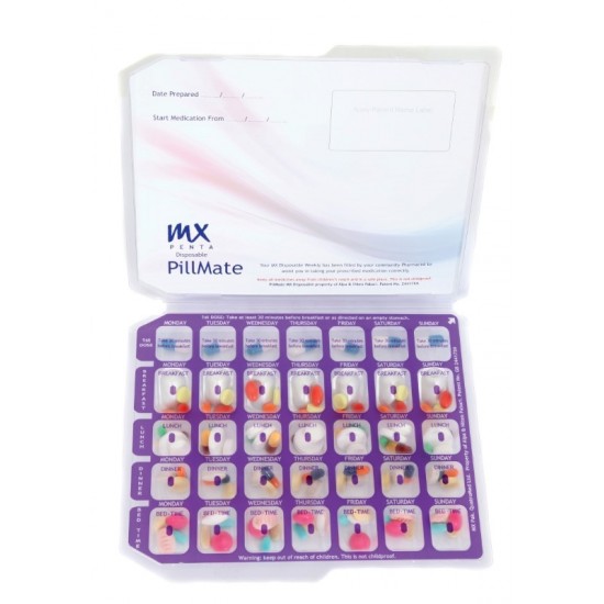 Smart Pak MX Penta Disposable Pill Boxes 50 (40031)