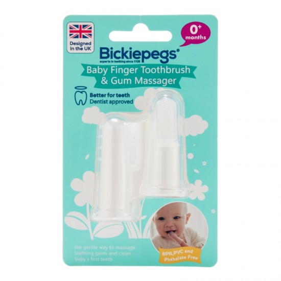 Bickiepegs Gum Massaging Finger Toothbrush 2's Bickiepegs Gum Massaging Finger Toothbrush 2's