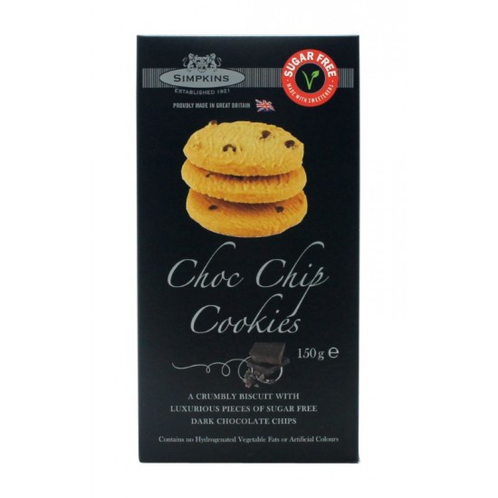 Simpkins Sugar Free Biscuits 150g Choc Chip Cookies