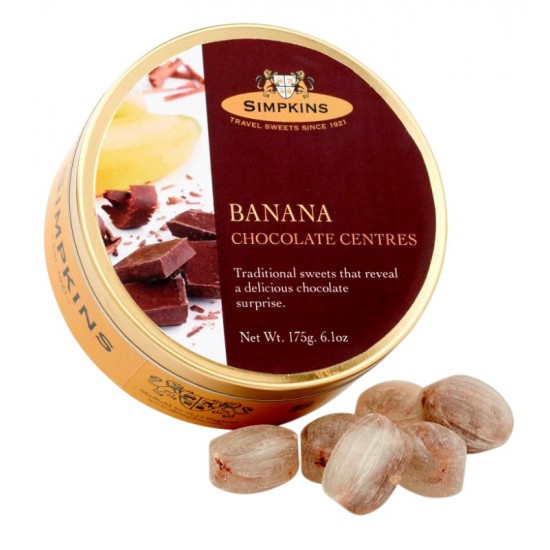Simpkins Chocolate Centred Travel Sweets 175g Banana