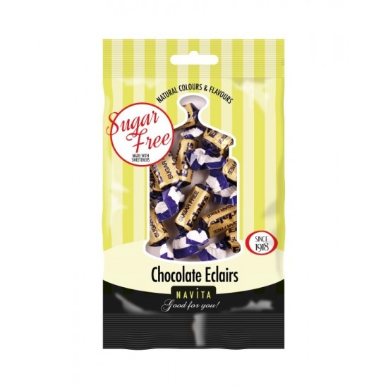 Navita Sugar Free Sweets 70g Chocolate Eclairs 