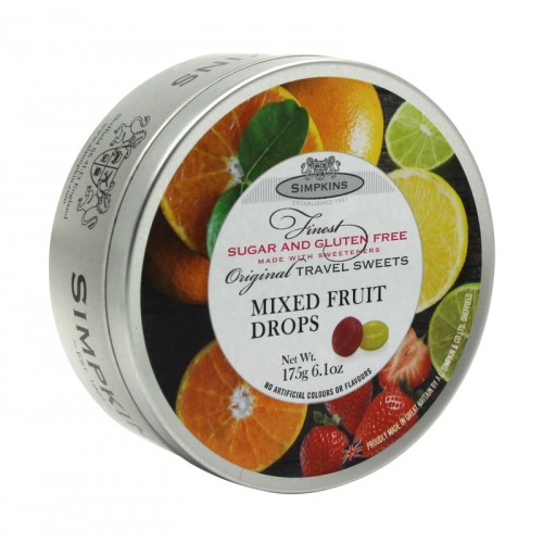 Simpkins Travel Sweets 150g Mixed Fruit Drops SUGAR FREE