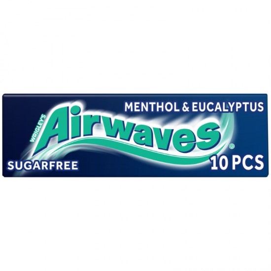 Airwaves Sugar Free Chewing Gum 10pcs Menthol & Eucalyptus
