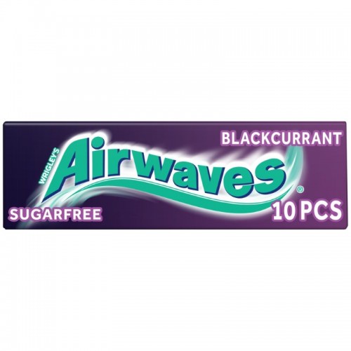 Airwaves Sugar Free Chewing Gum 10pcs Blackcurrant