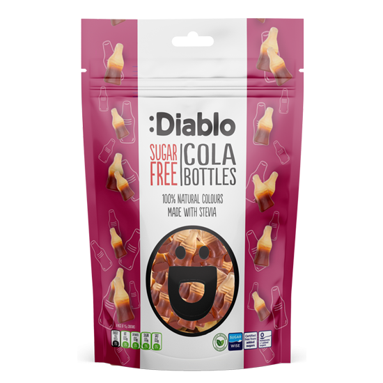 Diablo Sugar Free Sweets 75g Cola Bottles