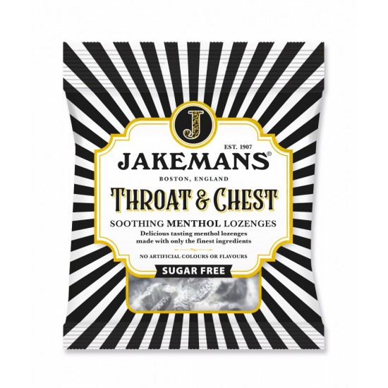 Jakemans Soothing Menthol Lozenges 50g Throat & Chest SUGAR FREE (Special Offer)