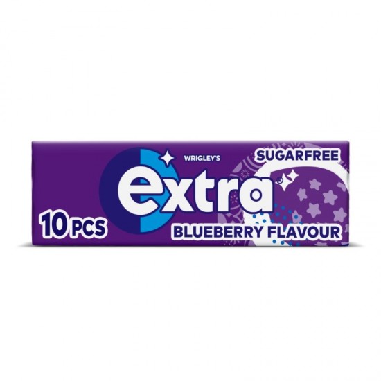 Wrigleys Extra Sugar Free Chewing Gum 10pcs Blueberry Flavour