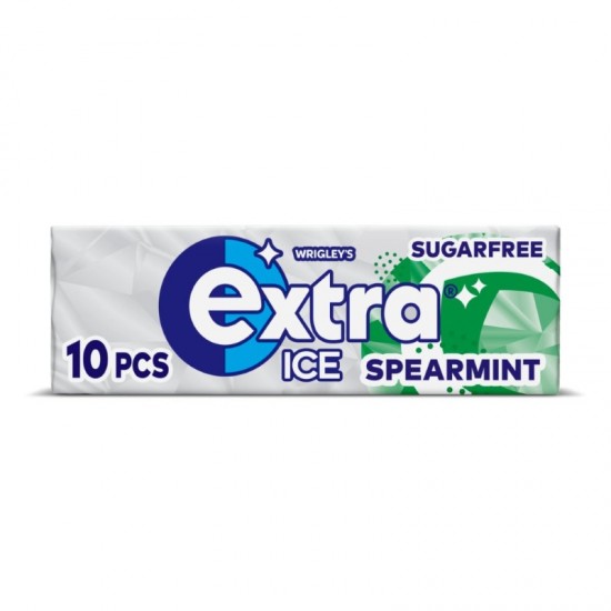Wrigleys Extra Sugar Free Chewing Gum 10pcs Ice Spearmint