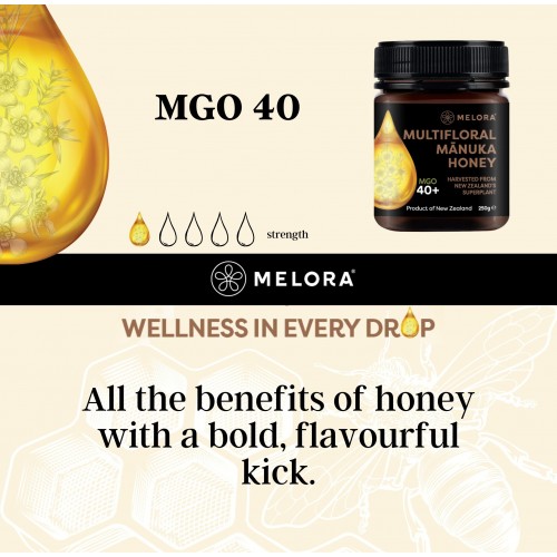 Melora Manuka Honey 40+MGO 250g