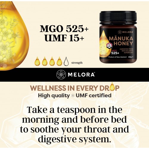 Melora Manuka Honey 525+MGO (UMF 15) 250g