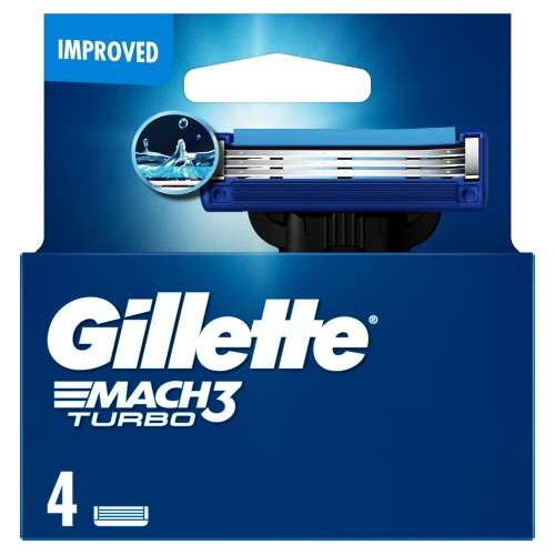 Gillette Mach3 Turbo Blades 4's