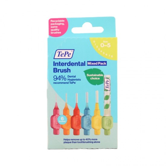 TePe Interdental Brushes Mixed Pack 6's
