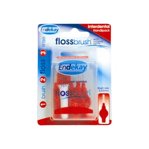 Endekay Flossbrush 6's 0.50mm Red (D)