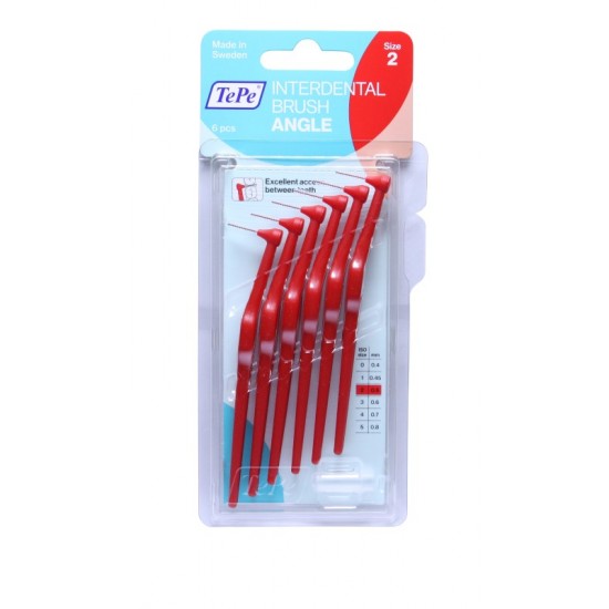 TePe ANGLE Interdental Brushes 6's 0.5mm(2) Red