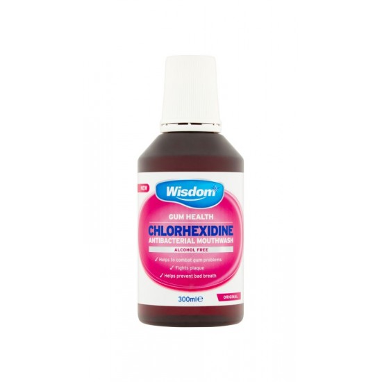 Wisdom Chlorhexidine Alcohol FREE Mouthwash 300ml Original