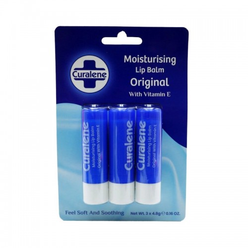Curalene Moisturising Lip Balm 3pk Original (Special Offer)