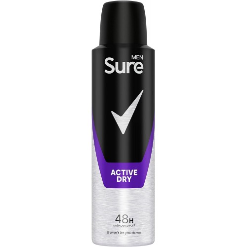 Sure Anti-Perspirant 150ml Mens Active Dry
