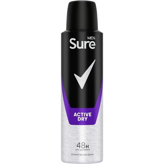 Sure Anti-Perspirant 150ml Mens Active Dry