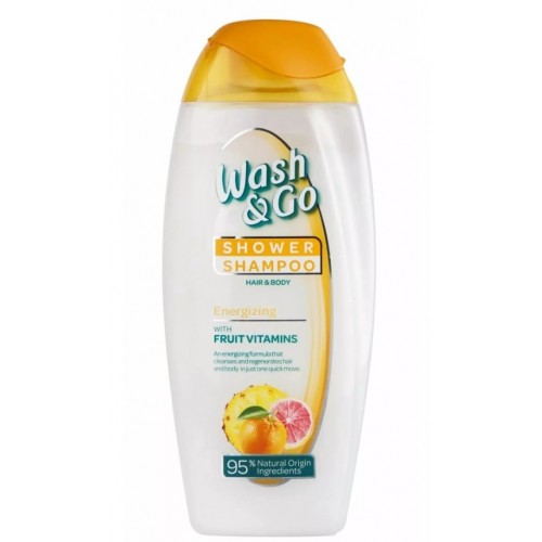Wash & Go Shower Shampoo 250ml Energizing with Fruit Vitamins