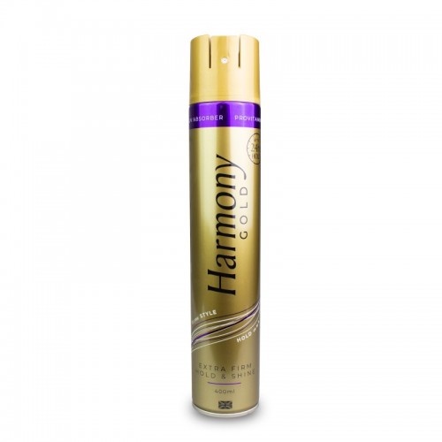 Harmony Gold Hairspray 400ml Extra Firm Hold & Shine