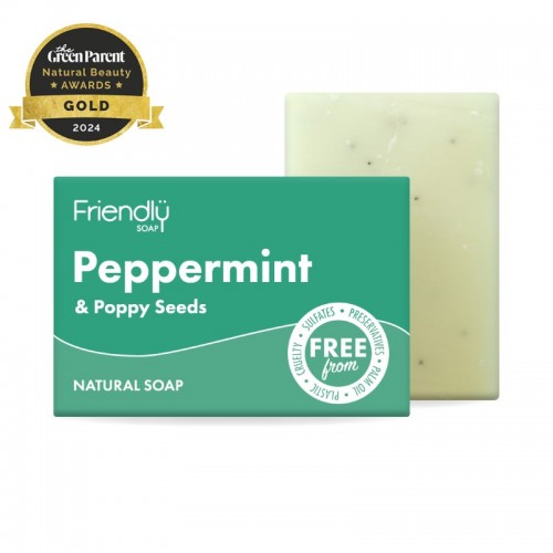 Friendly Bar Soap 95g Peppermint & Poppy Seeds (D)