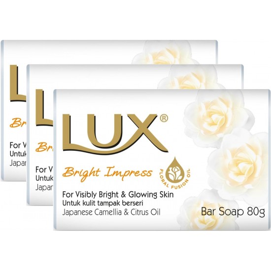 Lux Bar Soap 80g 3pk Bright Impress