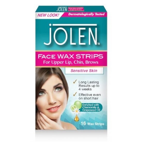 Jolen Facial Wax Strips 16's