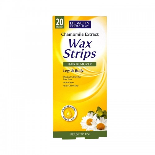 BF Hair Remover Wax Strips 20's Legs & Body Chamomile Extract