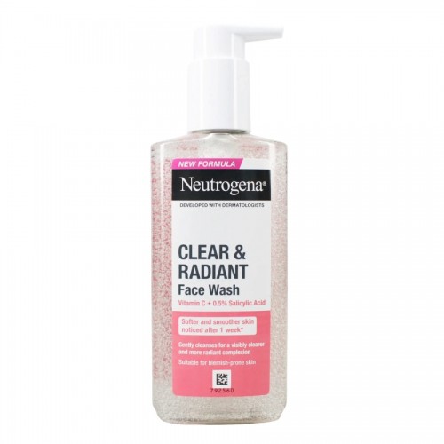 Neutrogena Clear & Radiant Facial Wash 200ml (pump)