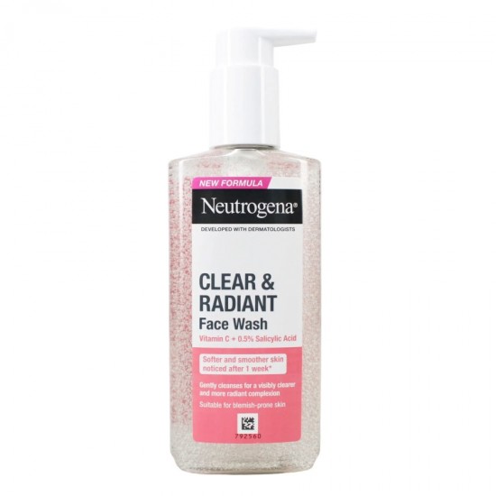Neutrogena Clear & Radiant Facial Wash 200ml (pump)