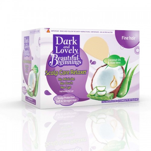 Dark & Lovely Beautiful Beginnings Relaxer Kit Fine Hair (purple)