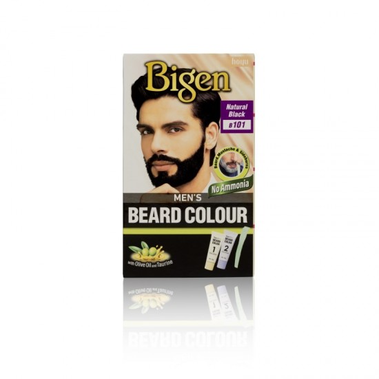 Bigen Men's Beard Colour B101 Natural Black 