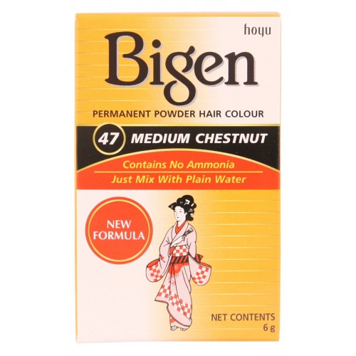 Bigen Permanent Powder Hair Colour 6g 47 Medium Chestnut
