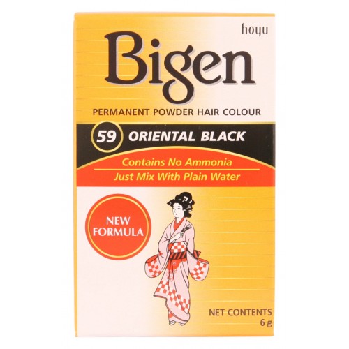 Bigen Permanent Powder Hair Colour 6g 59 Oriental Black
