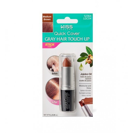 Kiss Gray Hair Touch Up Stick Medium Brown