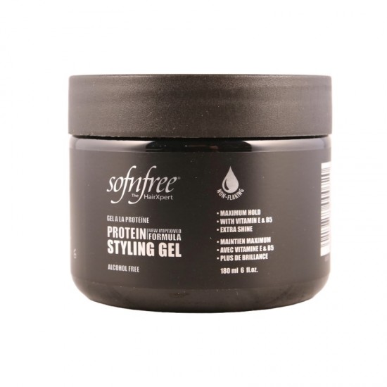 Sof n' Free Protein Styling Gel 6oz Black Sof n' Free Protein Styling Gel 6oz Black