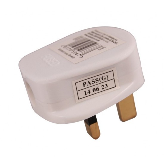 13 Amp 3 Pin Plug White*