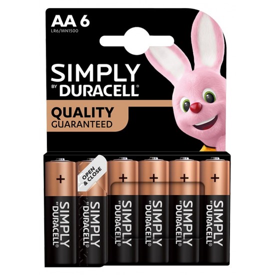 Simply by Duracell Batteries AA x 6