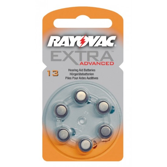 Rayovac Extra Hearing Aid Batteries 6's 13