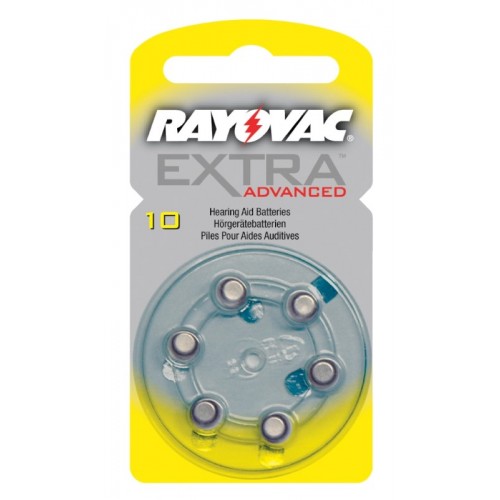 Rayovac Extra Advanced Hearing Aid Batteries 6's 10