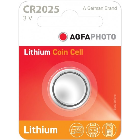 AGFA Lithium Batteries Size CR2025 - 3v (D)