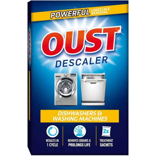 Oust Dishwasher & Washing Machine Descaler Sachets 2's