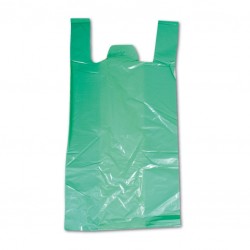 Vest Carrier Bags Large Green 