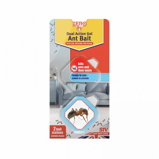 Zero In Ant & Crawling Insect Killer Dual Action Gel 2pk