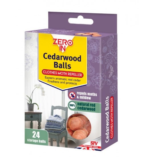 Zero In Cedarwood Moth Balls 24's